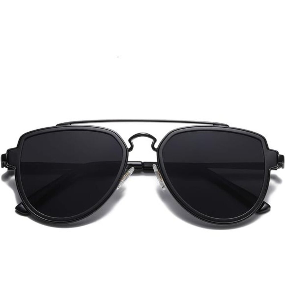 Retro Aviator Polarized Sunglasses Men Women Mirrored Lens UV400 Double Bridge